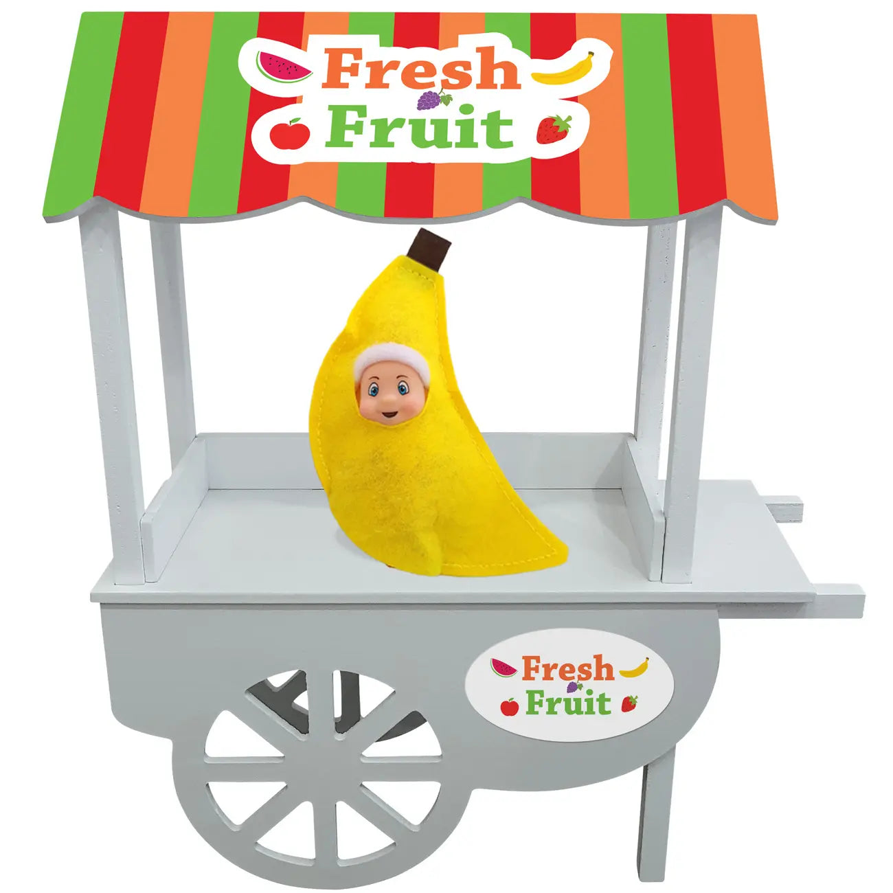 Fruit stand selling an elf baby banana