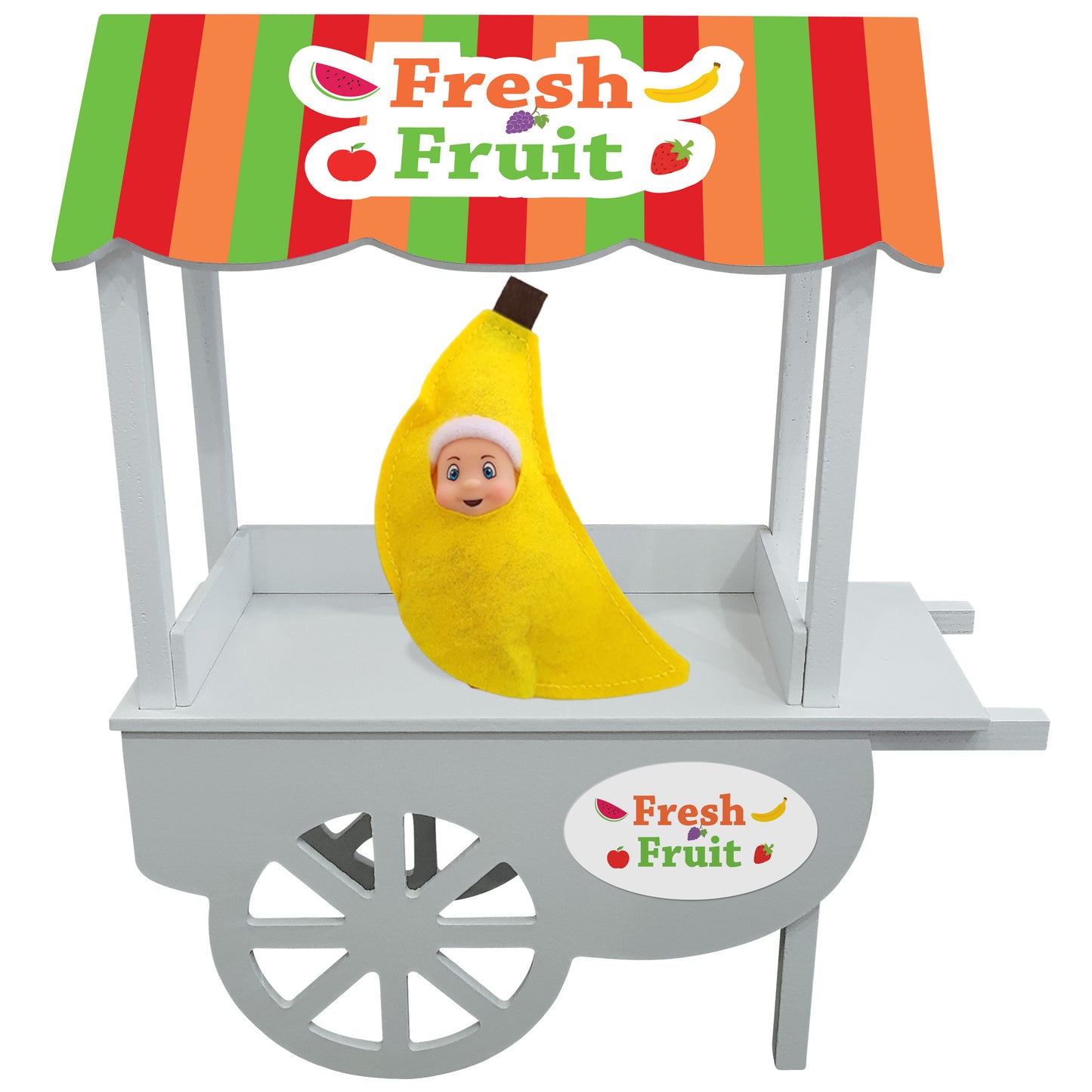 Fruit stand selling an elf baby banana