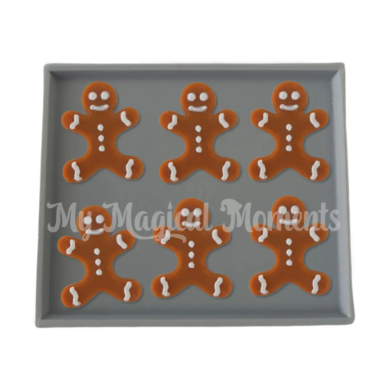 Gingerbread mini props on a tray for elf