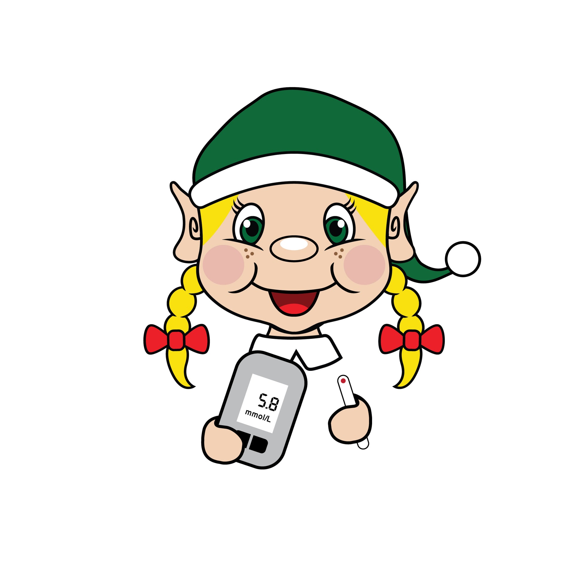 glucose elf with diabetes clipart