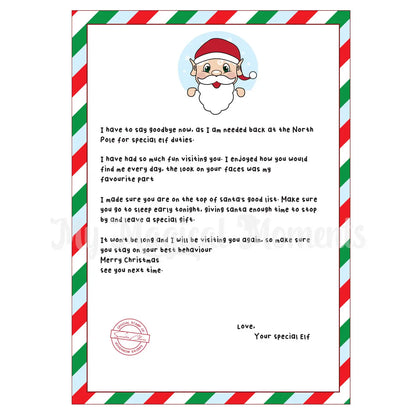 elf goodbye letter 2024