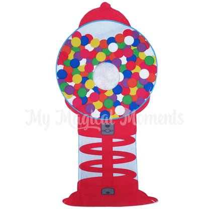 Front of elf gumball Machine