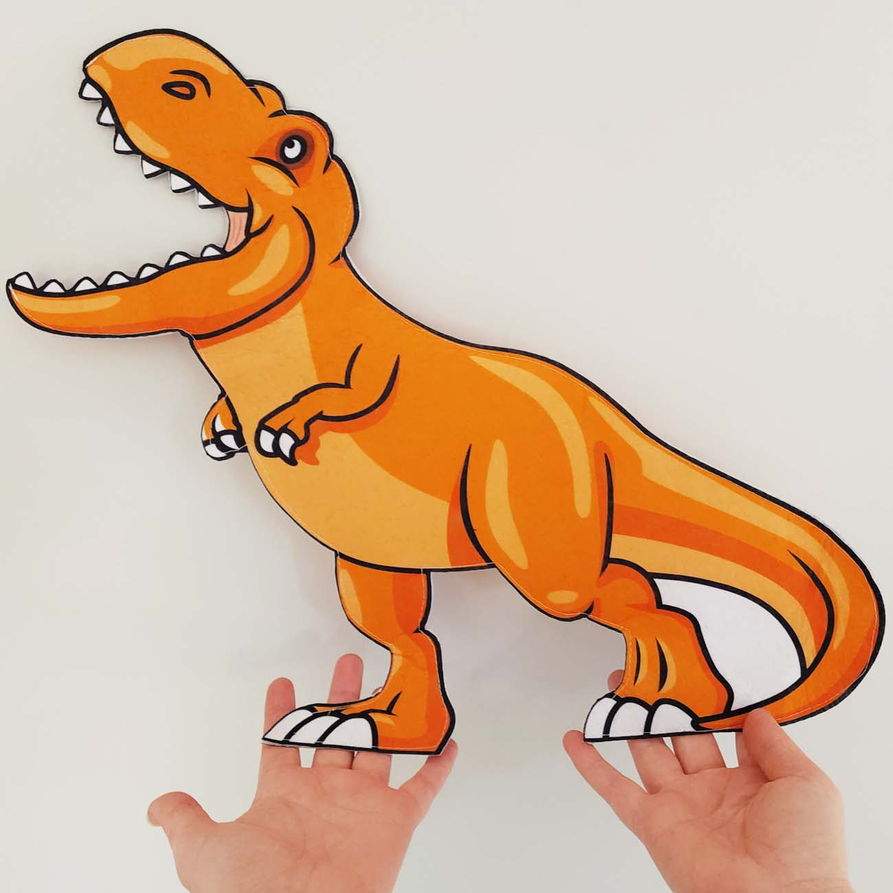 dinosaur costume hand size compare 