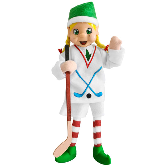 Elf Wearing A hockey outfit 