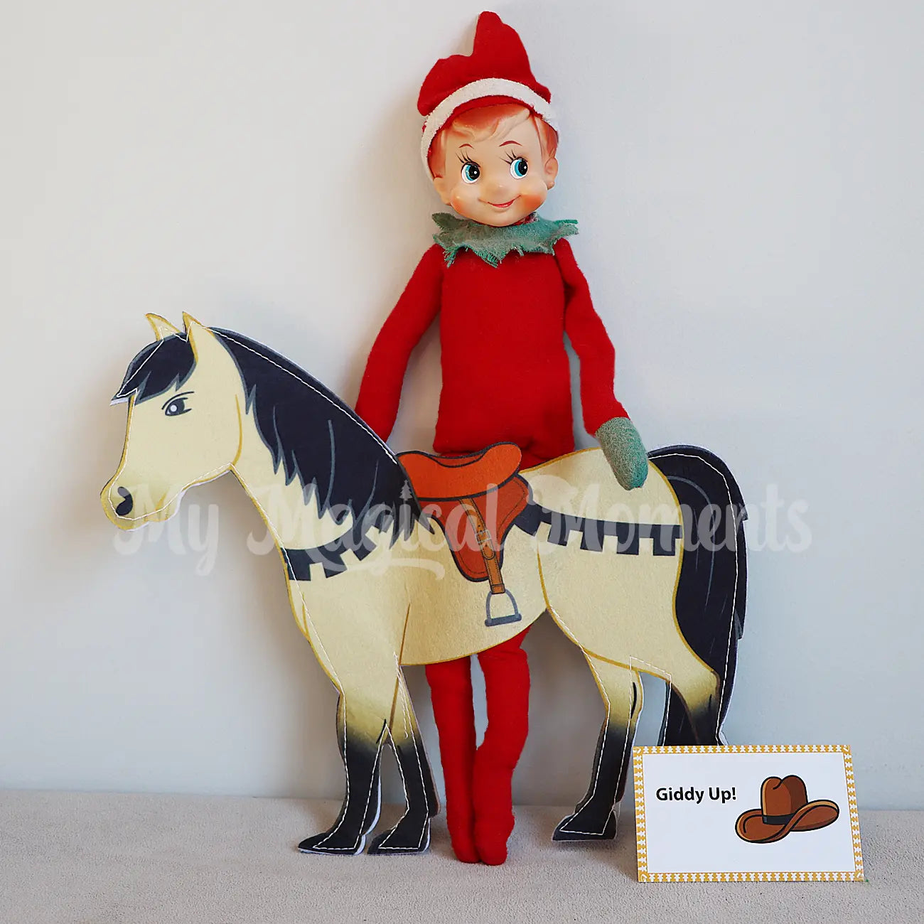 Elf wearing a horse costume