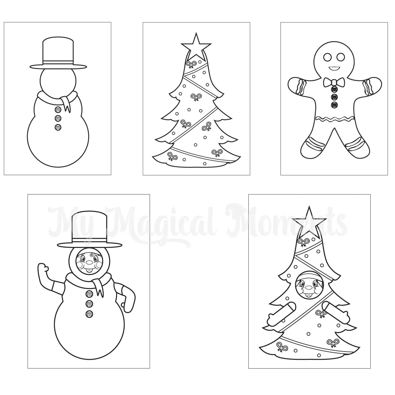 Free Christmas themed colouring in sheets