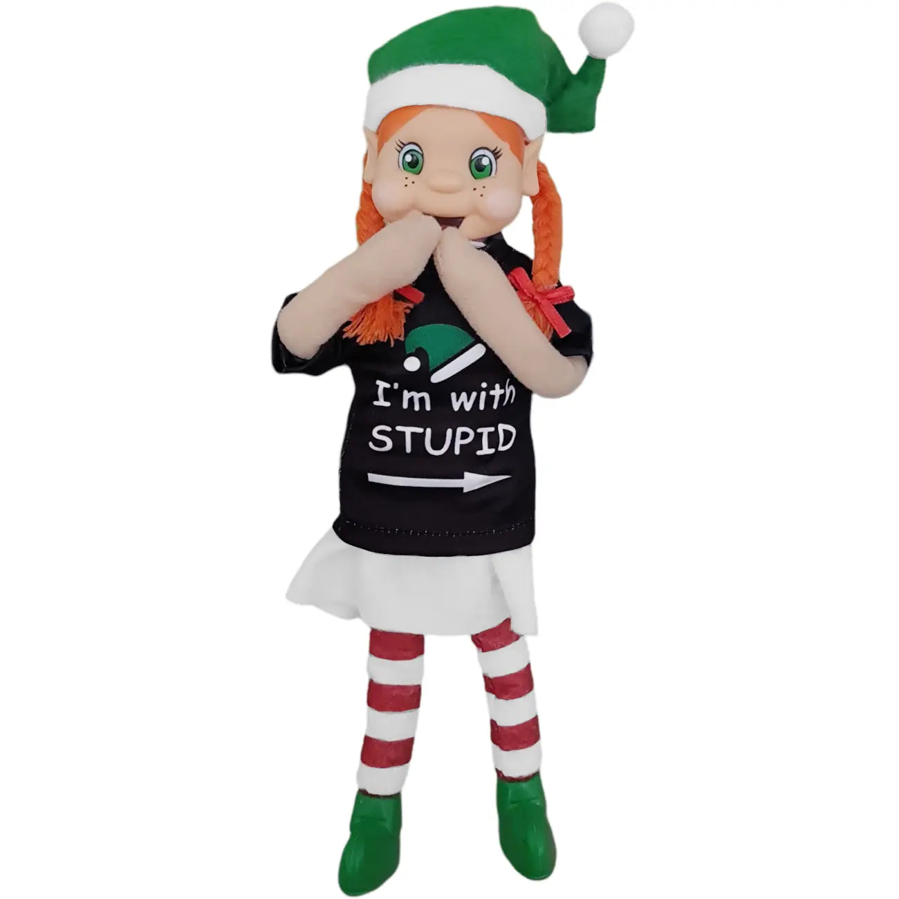 elf prank shirt - i'm with stupid