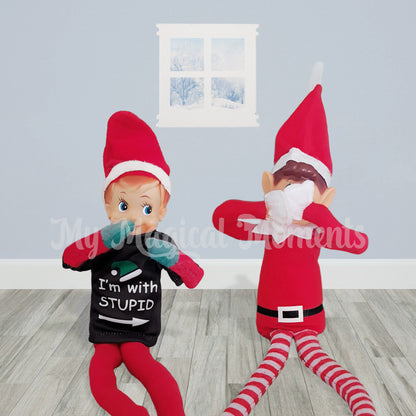 Elves behavin badly prank shirt scene