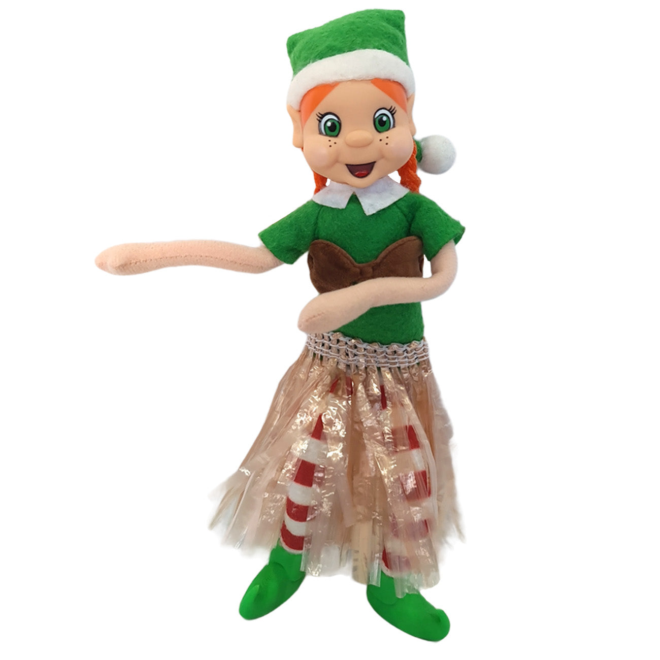 Elf wearing a hula costume