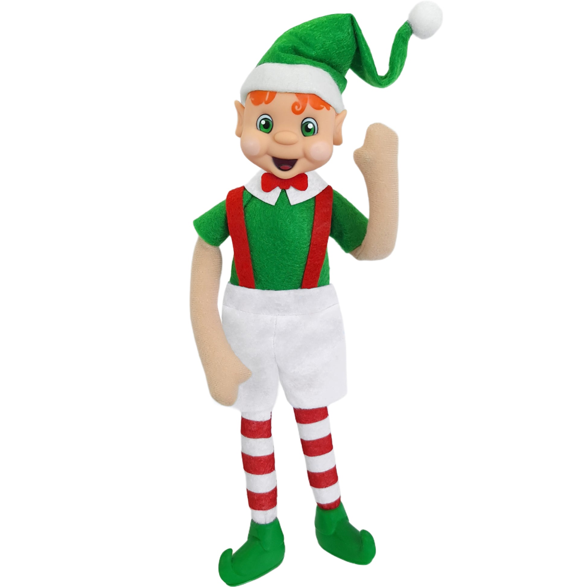 Orange Hair Boy Elf, bendable standing elves