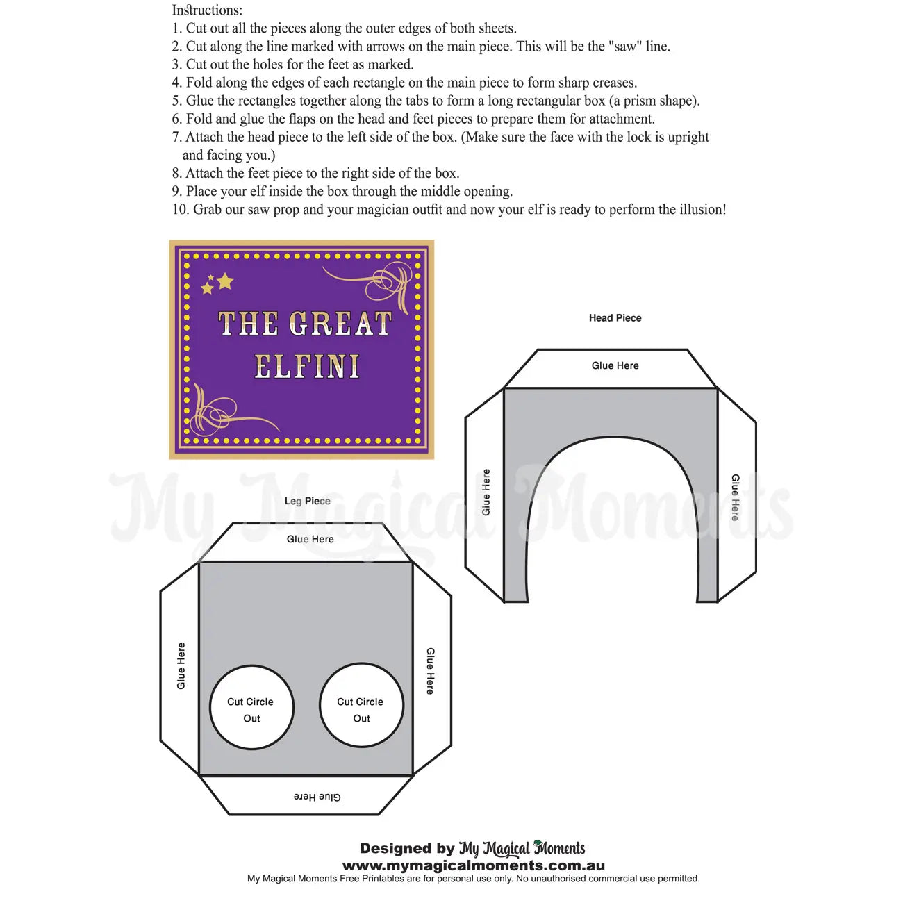 Elf Magic Box Printable Page 2