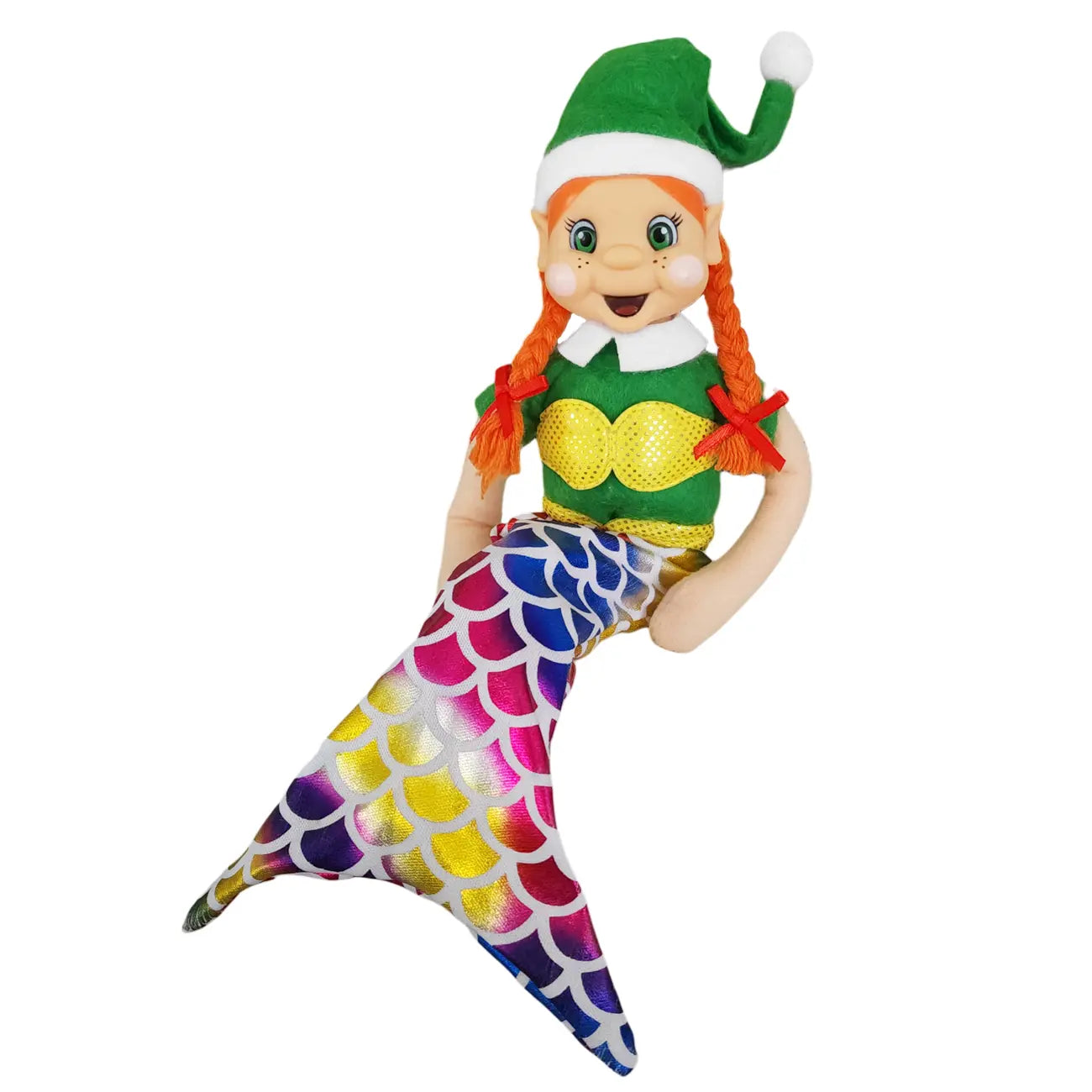 Elf wearing a mermaid costume