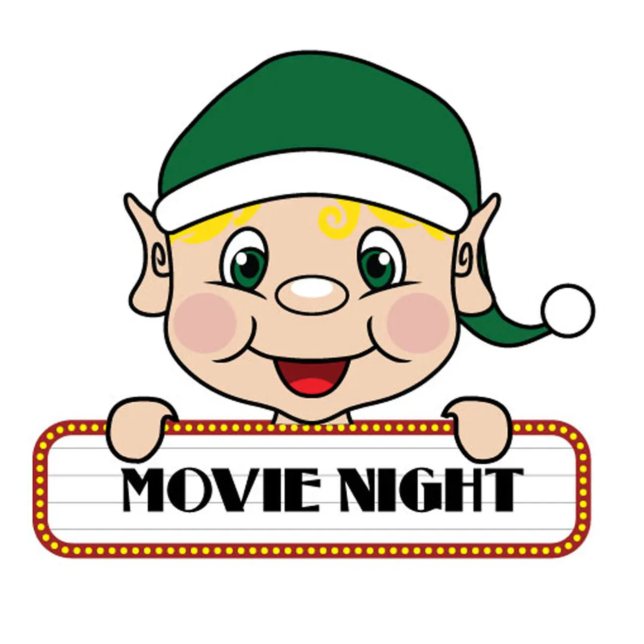 movie night elf clipart