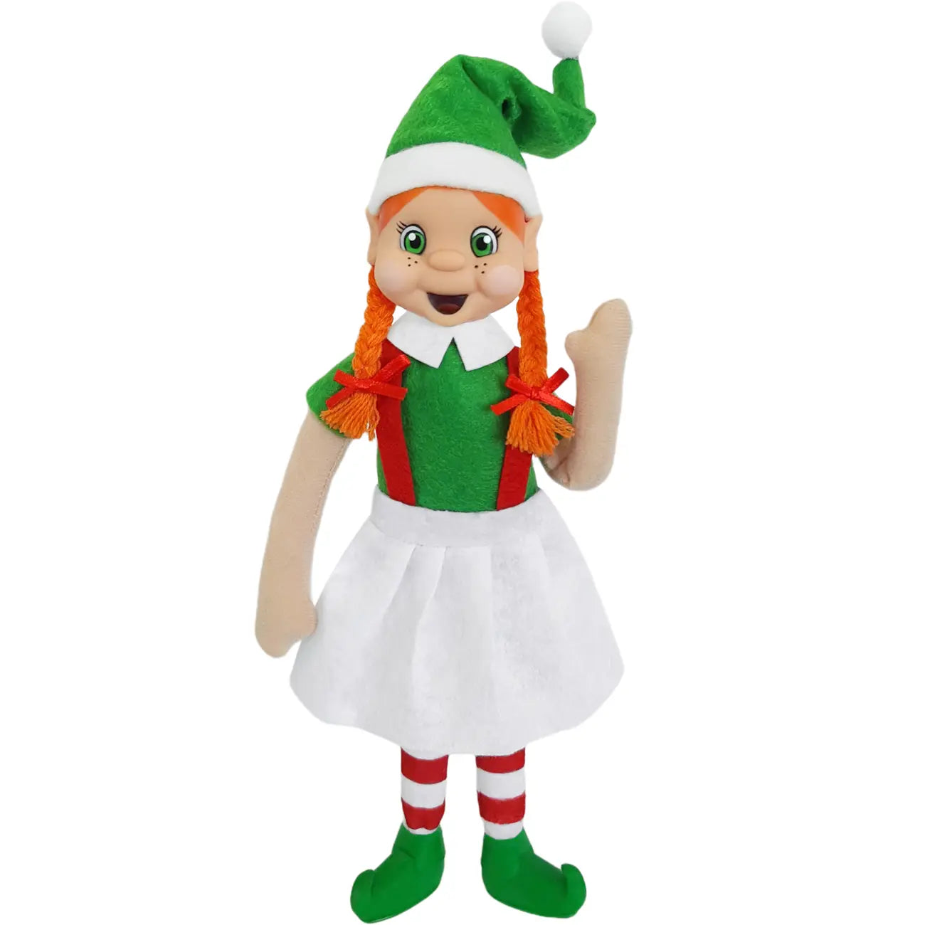 Orange Hair Girl Elf, bendable standing elves