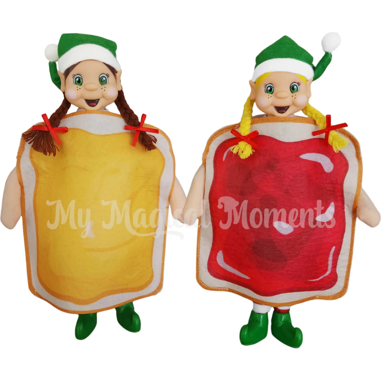 Elves dressed as Peanut Butter & Jelly