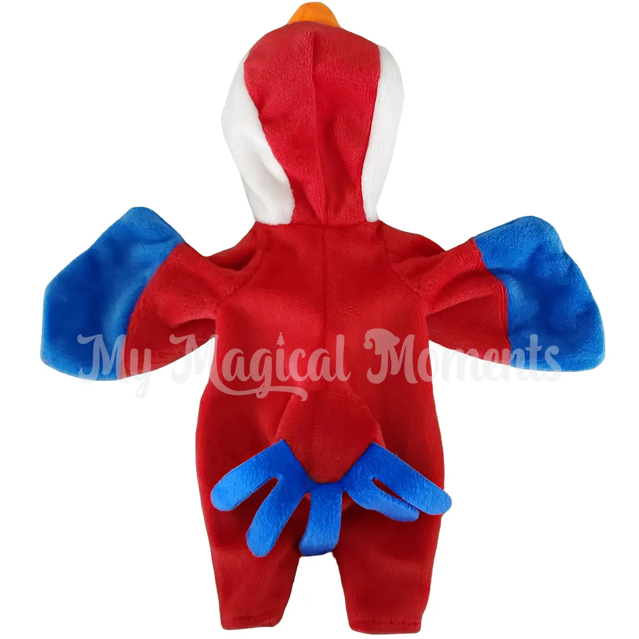 Back of parrot elf costume