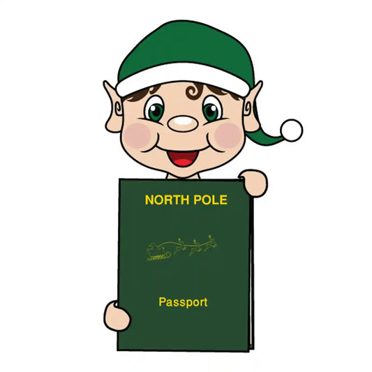 Elf Passport Brown Hair Boy Clipart