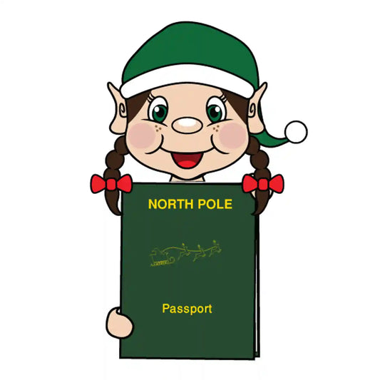 Elf Passport Brown Hair Girl Clipart