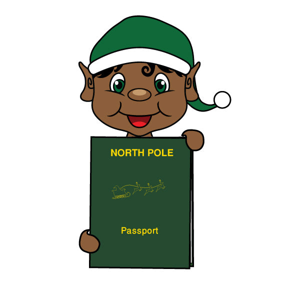Elf Passport Black Hair boy Clipart