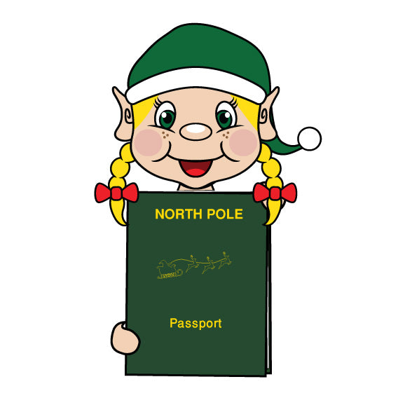 Elf Passport Blonde Hair Girl Clipart