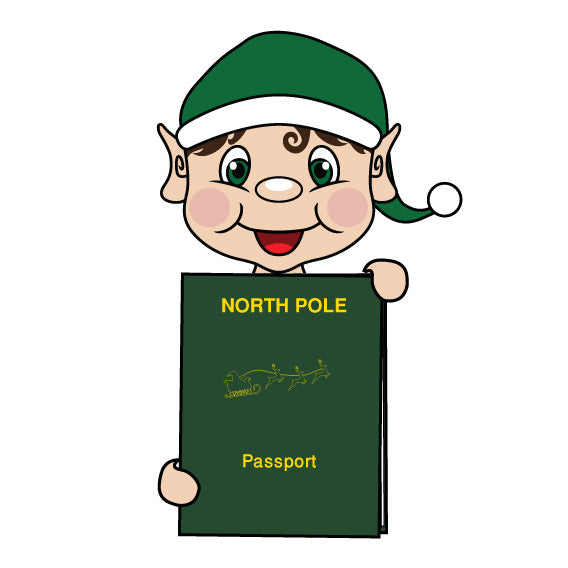 Elf Passport Brown Hair Boy Clipart
