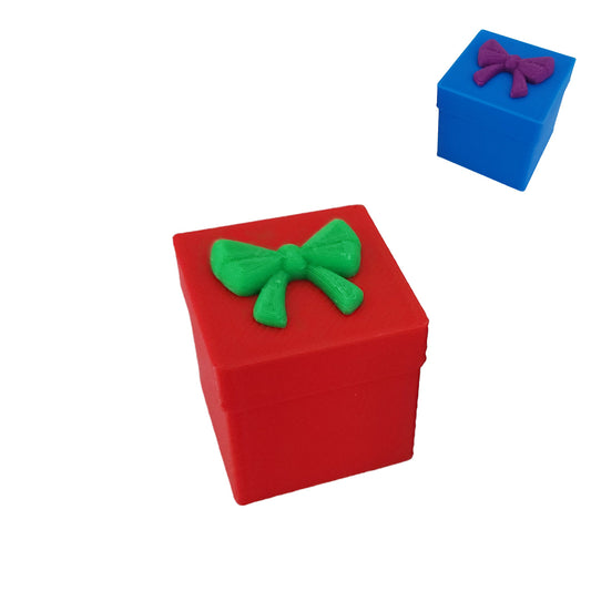 Red or blue elf sized present