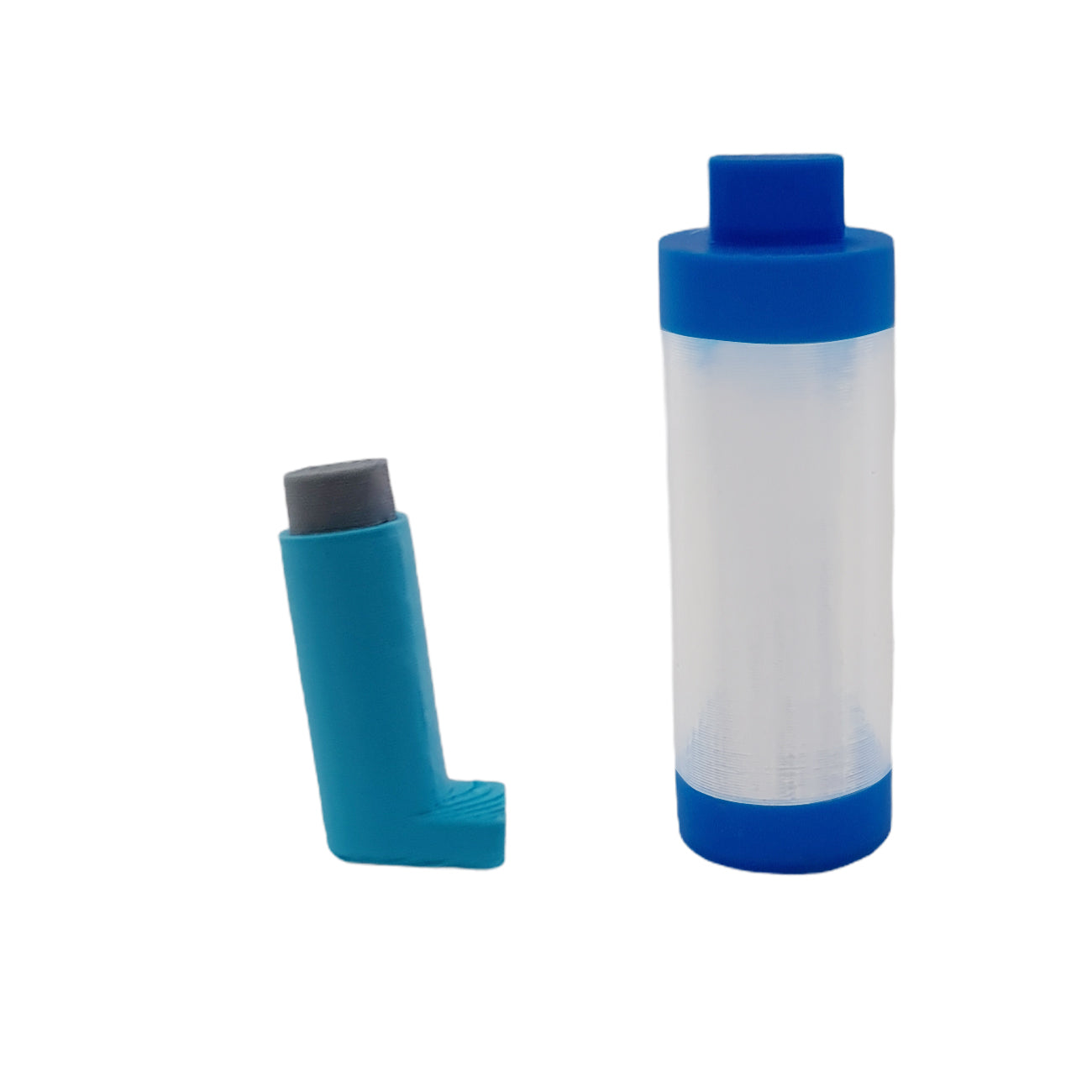 elf sized asthma puffer, inhaler and spacer set.