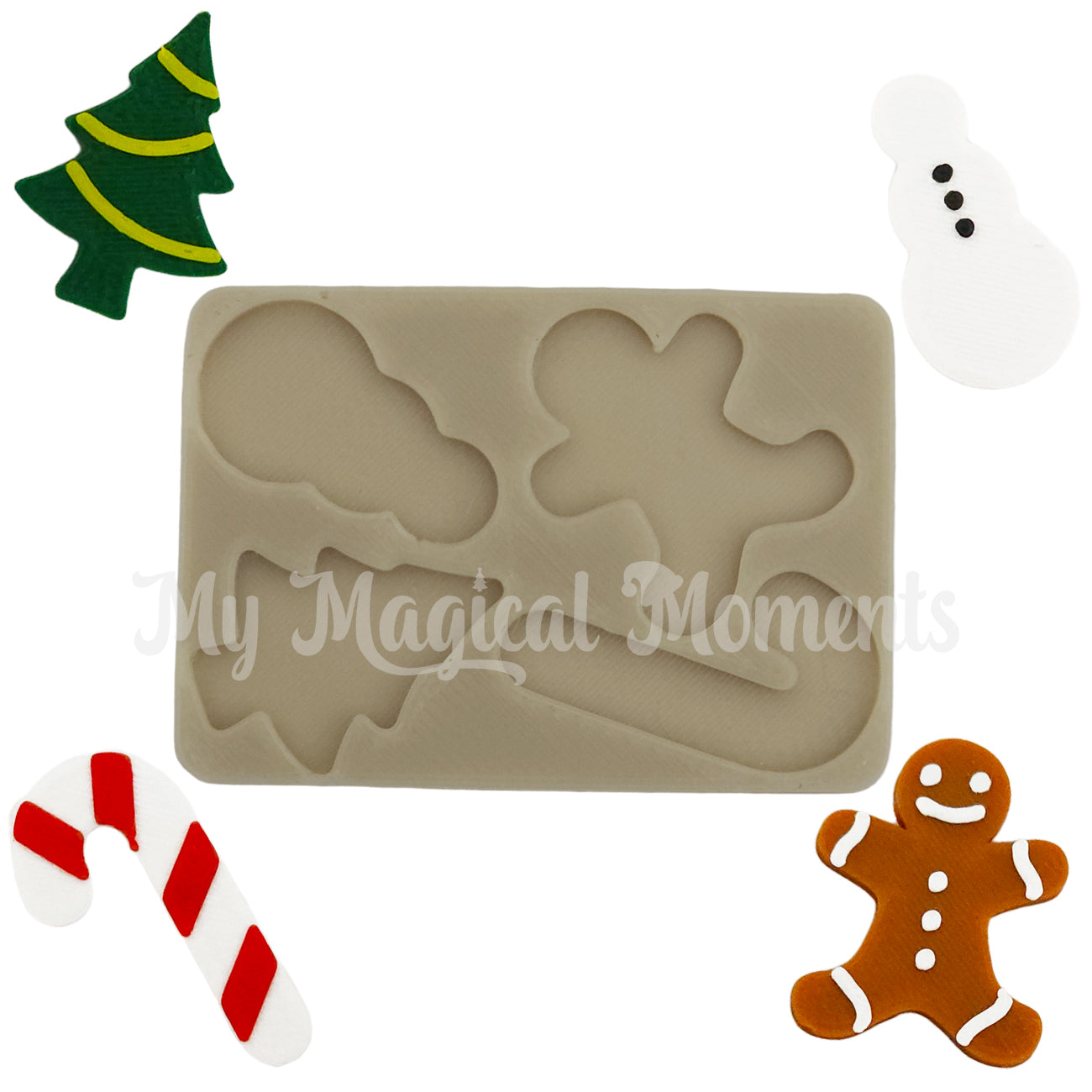 miniature puzzle board with Christmas themed pieces