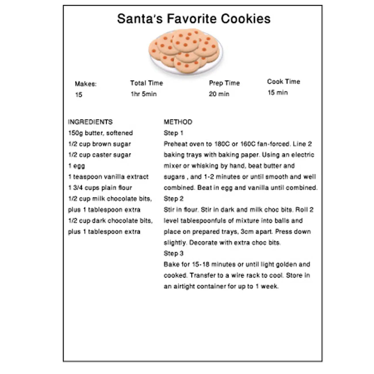 Elf Sized Recipe - My Magical Moments