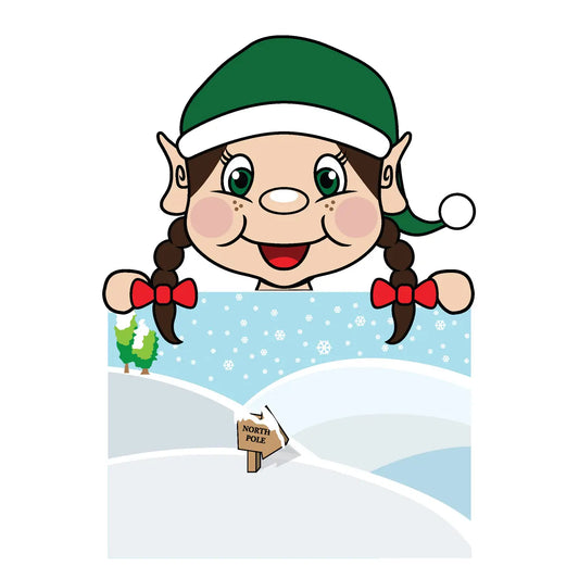 Elf snow clipart