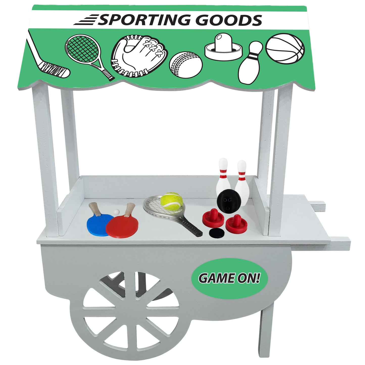 elf sized sport shop with sporting equipment