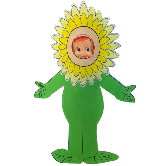 Elf wearing a sunflower costume