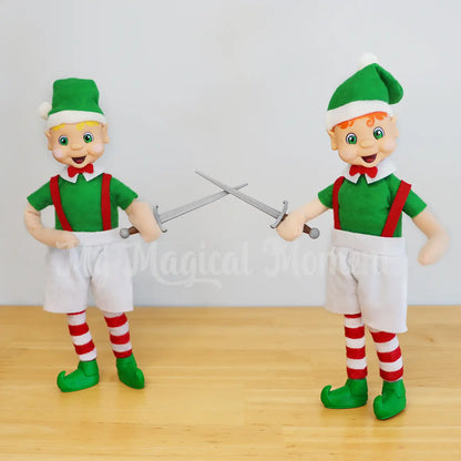 Elves having a sword fight