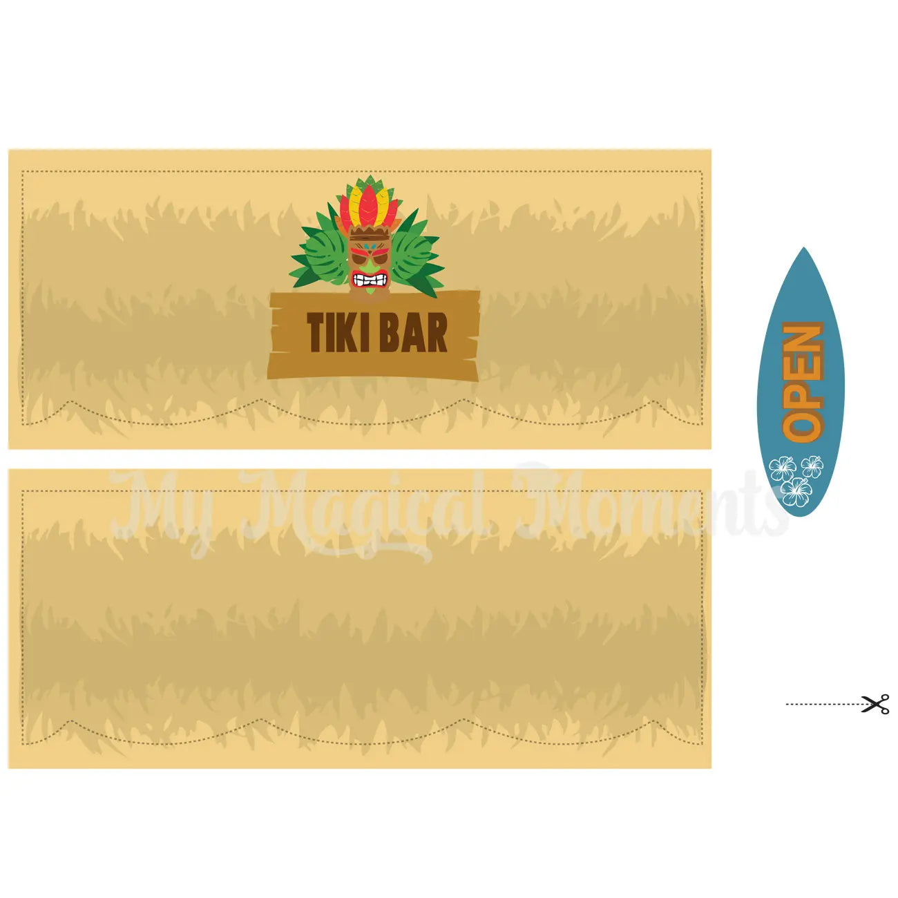 Tiki Bar Elf Vendor Cart Printable