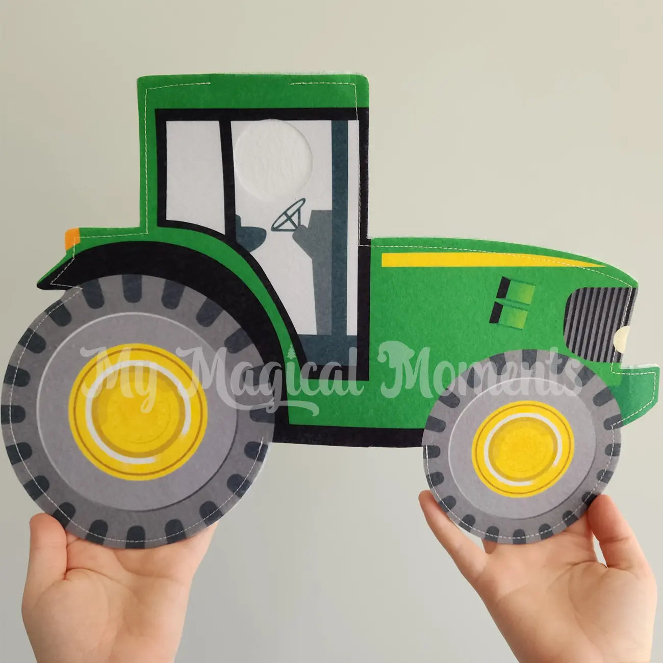 Elf tractor costume comparison to human hands