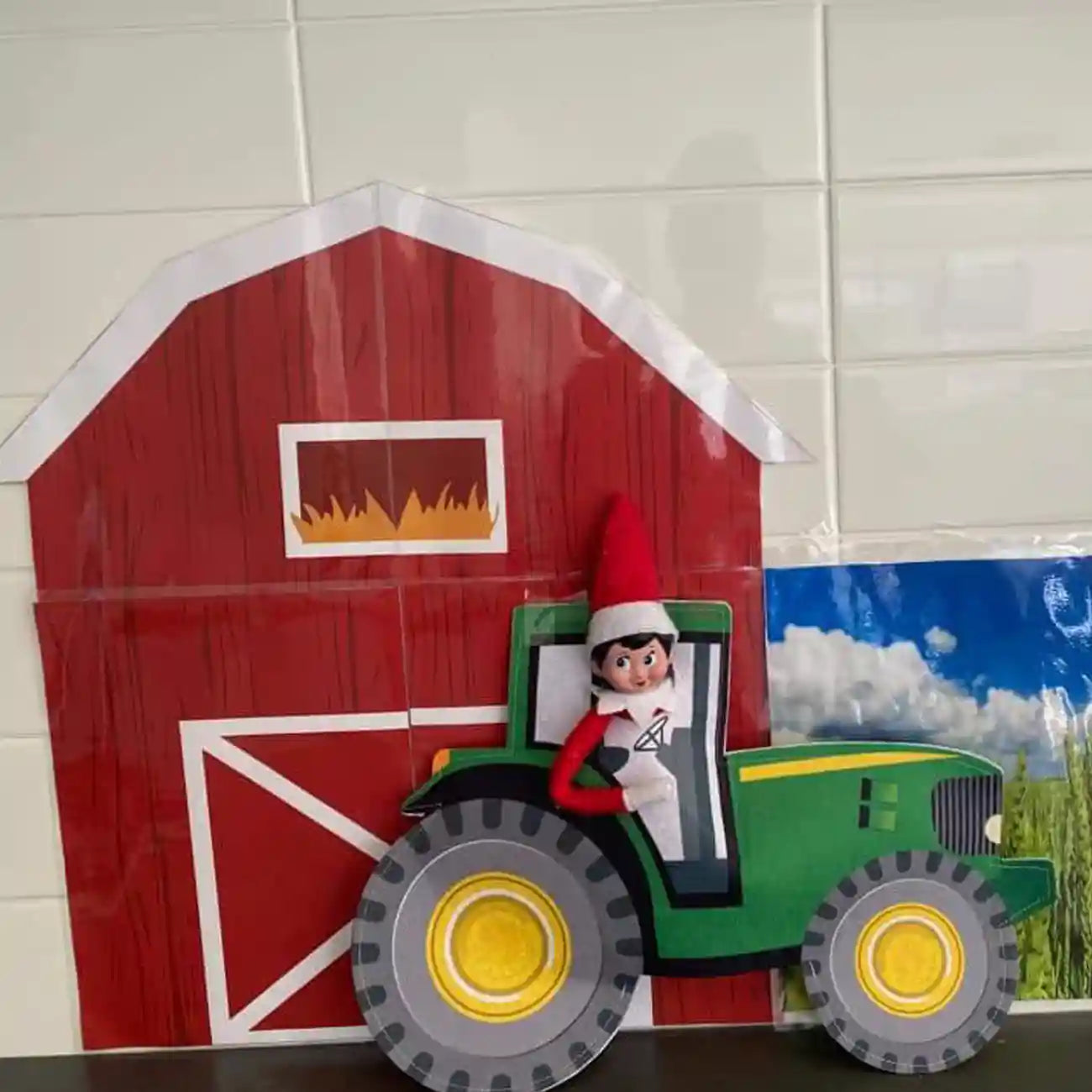 Elf customer farm scene