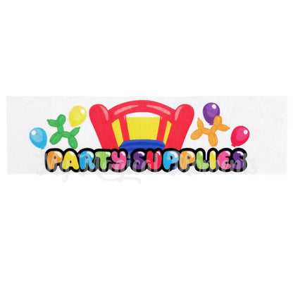 Party Supplies Business van label