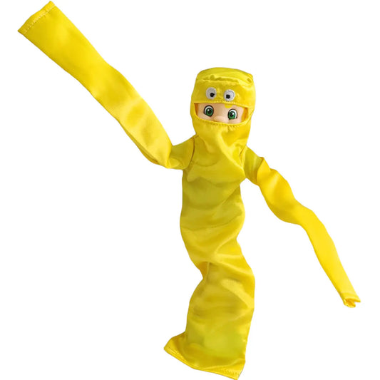 Yellow Wacky waving inflatable costume for the elf