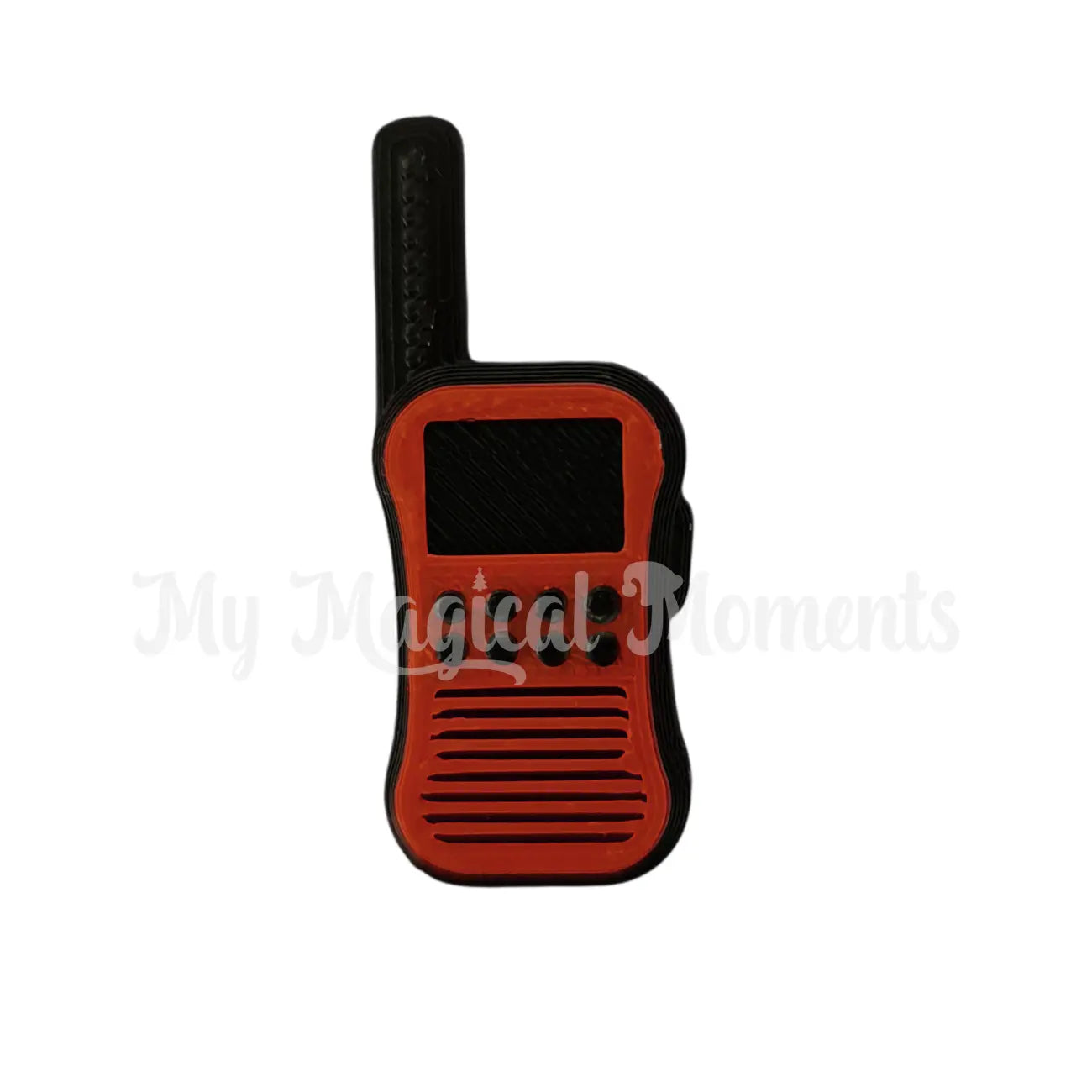 red miniature walkie talkie