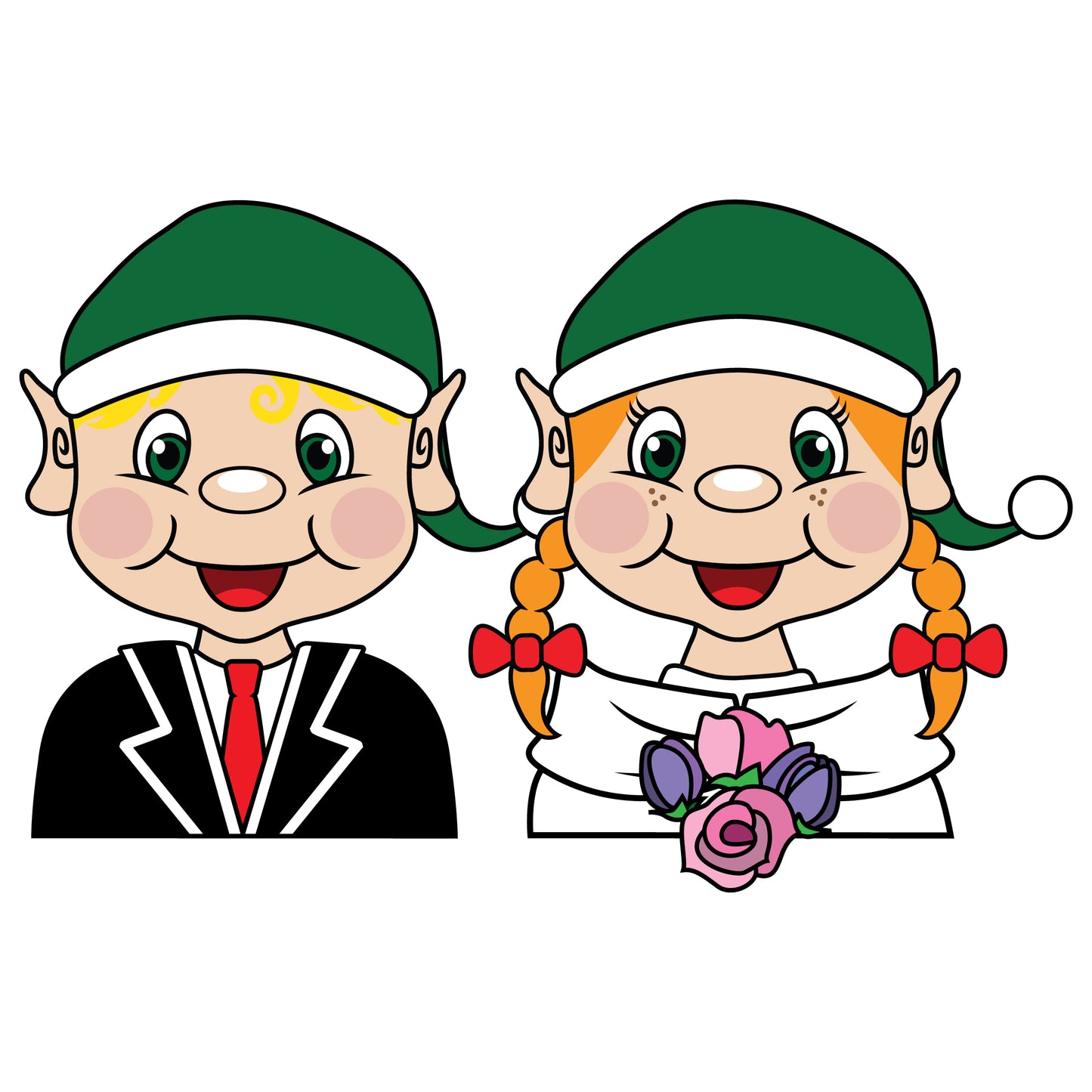 elves getting married clipart