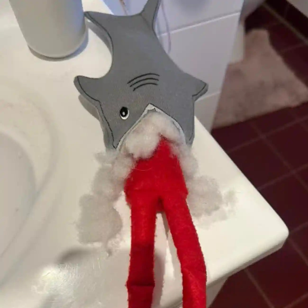 Elf on the shelf eaten by a shark customer photo