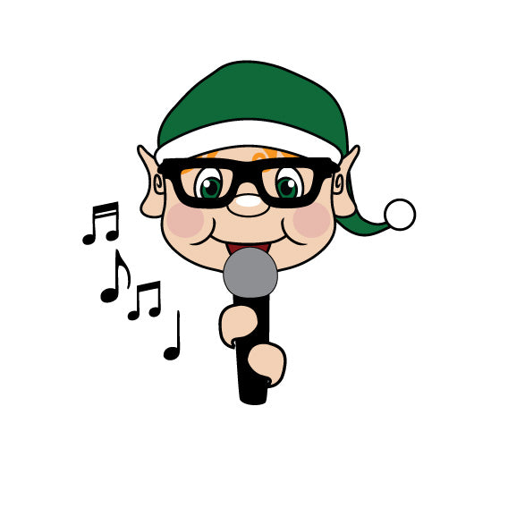 elf singing clipart