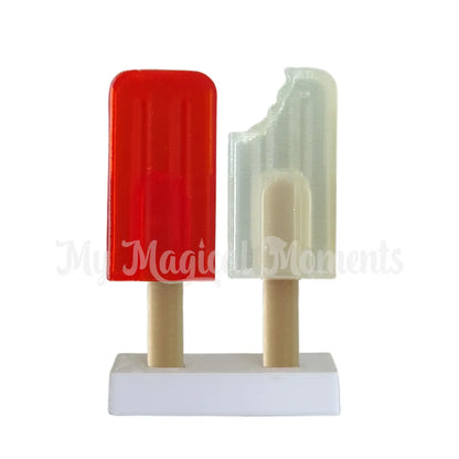 miniature ice blocks on a stand