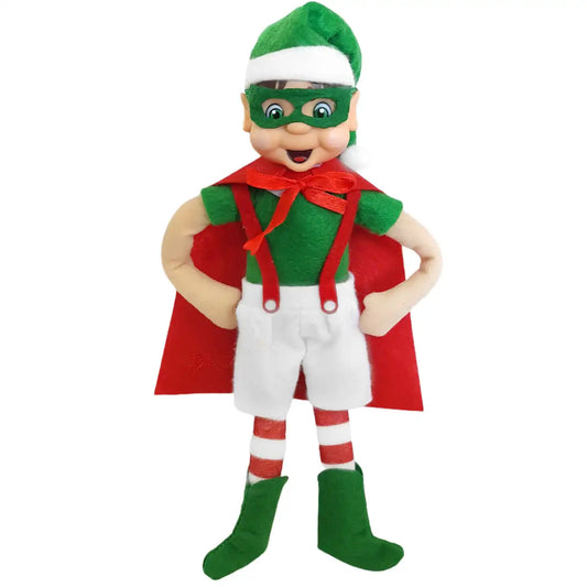 Elf wearing a superhero costume