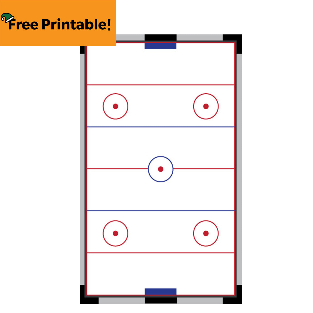 Air Hockey table top Printable
