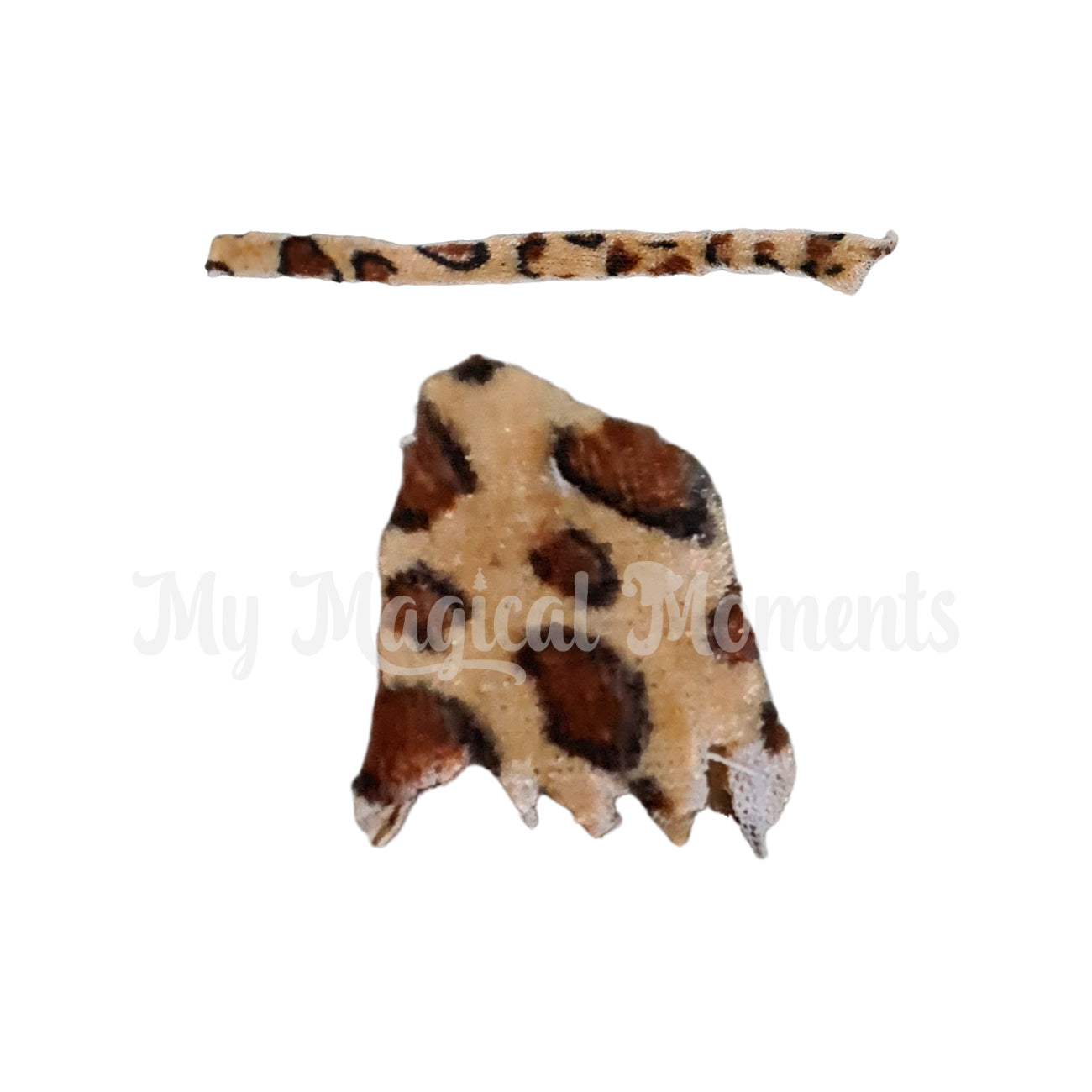 Baby elf caveman outfit leopard print