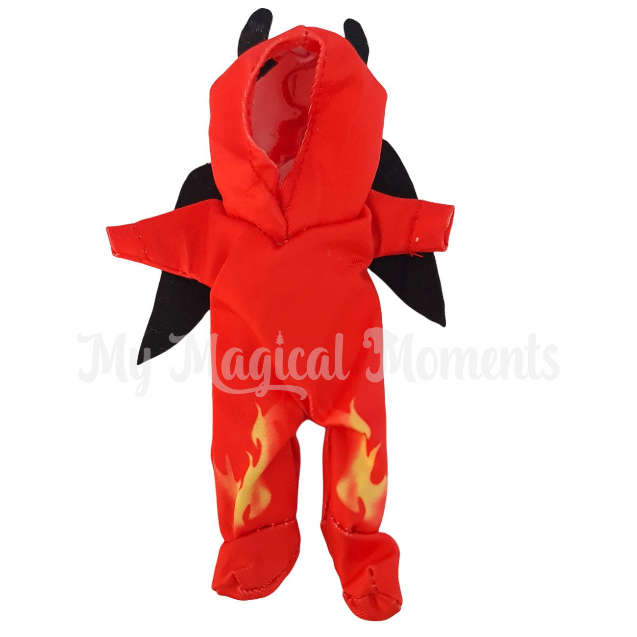 Devil elf toddler outfit with red flames