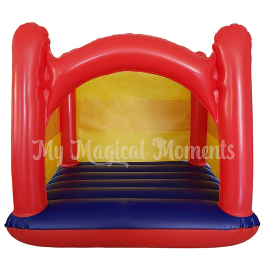 inflatable red elf jumping castle