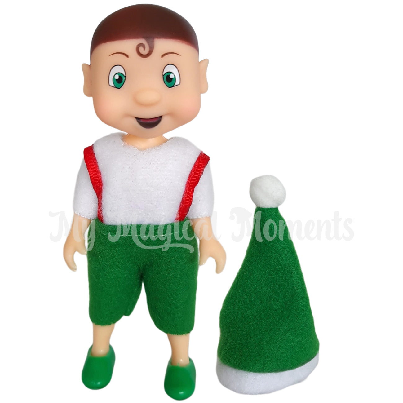 Elf toddler boy with no hat