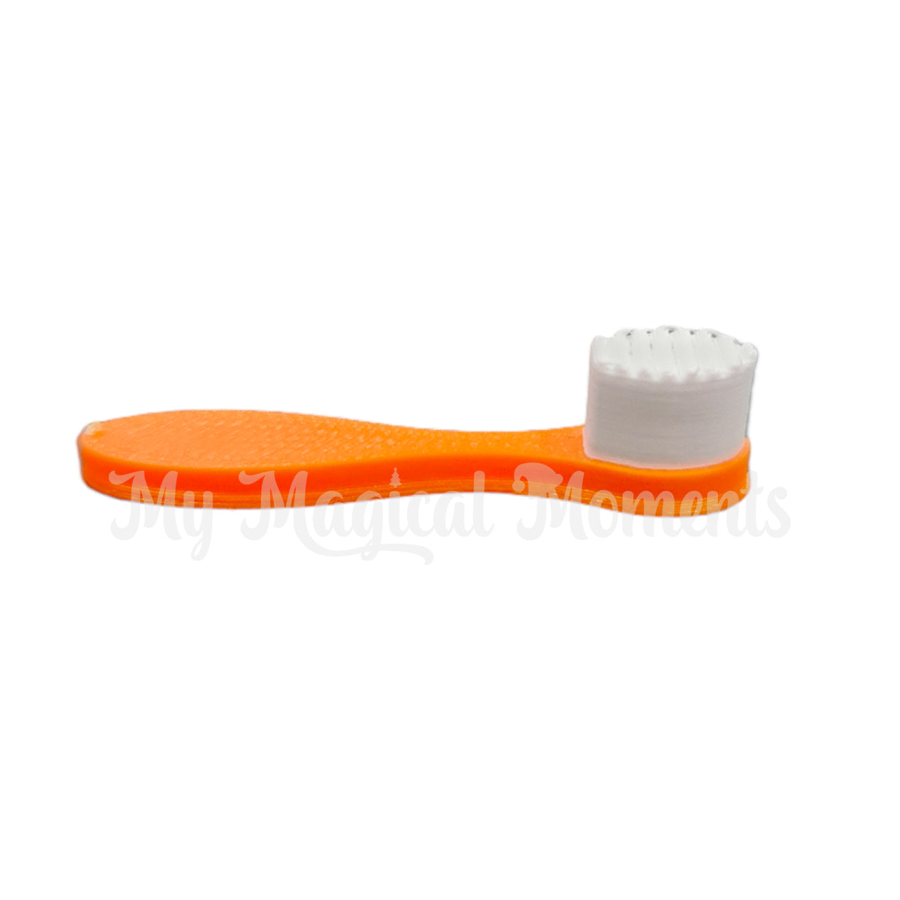 orange Miniature toothbrush for elf